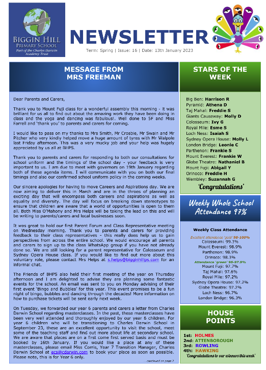 Parent Newsletter 22/23 Issue 16 Parent Newsletters Parent Portal