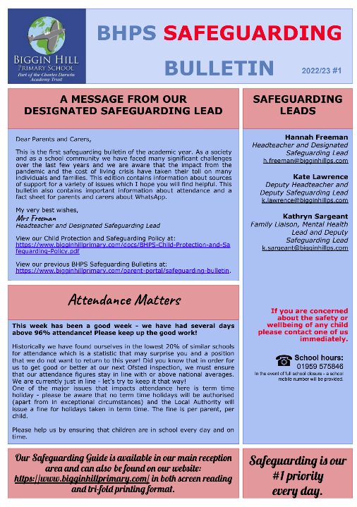 Safeguarding Bulletin cover